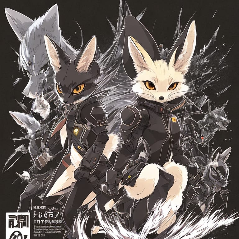 Manga Character, Half Human, Half Fennec, With Pitch-black Eyes, Initially Cute But Menacing Upon Closer Inspection, 1.50m Tall, Fennec-like Ears And Feet,...