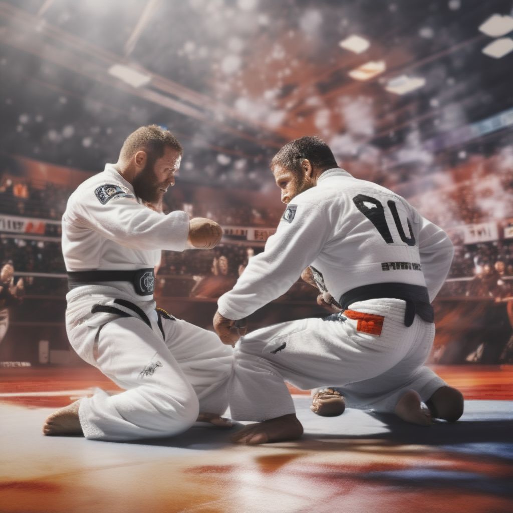 Jiu Jitsu Picture In Heat Of Competition