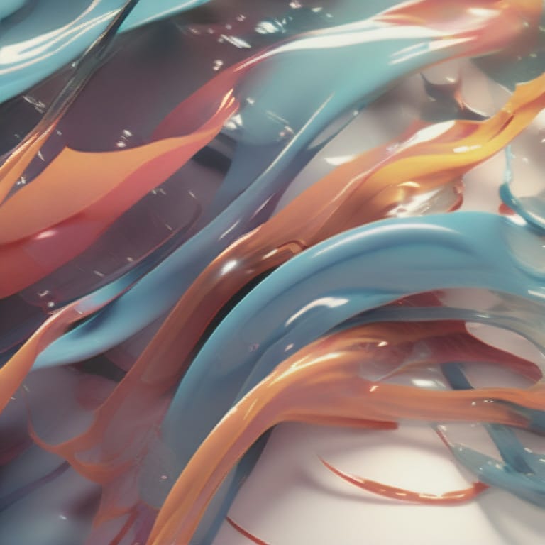 Very Close Up Only Face, Light Eyes, Illusory Beauty Anime Girl's Dissolving As Color Ink In Water, Multi Color Scheme, Cinematic Composition, In A White B...