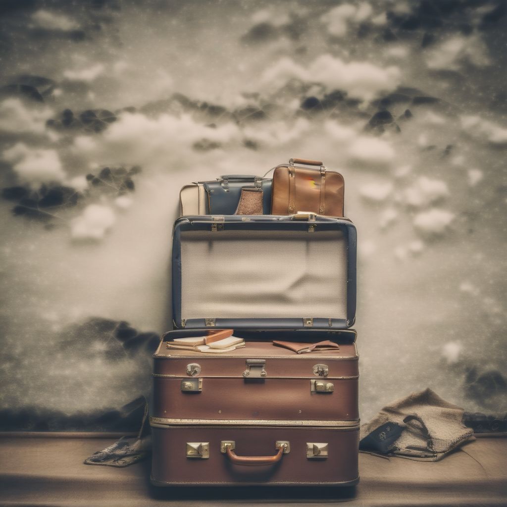 Image: An Old Suitcase Half-packed, Symbolizing The Anticipation And Curiosity Of Friends Wondering About Your Journey