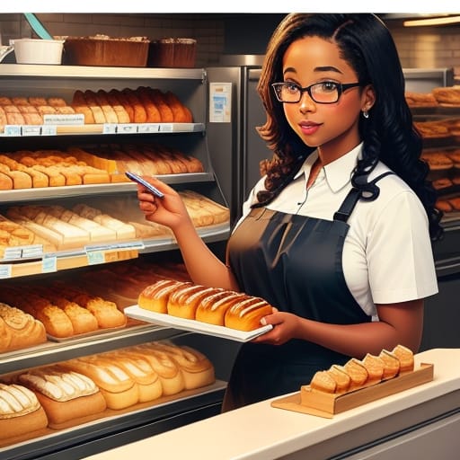 Create An Image Of The Home Page Of A Website For A Bakery Owned By A Black Scientist