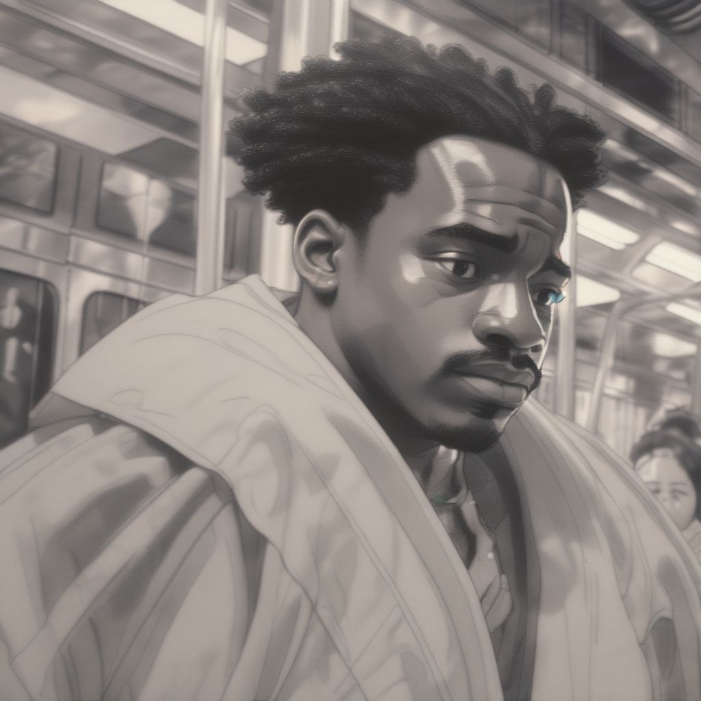 Black Man Riding The Subway, Studio Ghibli