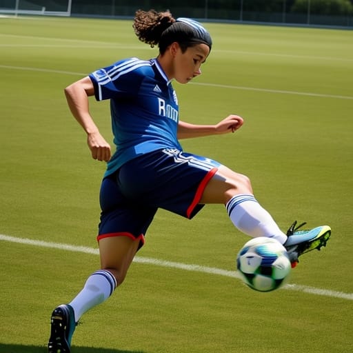 A High-resolution Photo Of A Soccer Player, Kicking