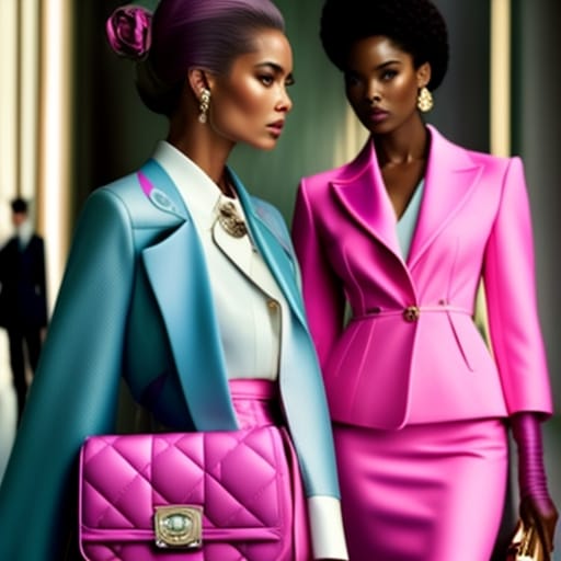 A Quilted Pink Silk Jacket With A Matching Pencil Skirt, Gloves And Lady Dior Handbag, Fashion Movie Scene, Dior Commercial