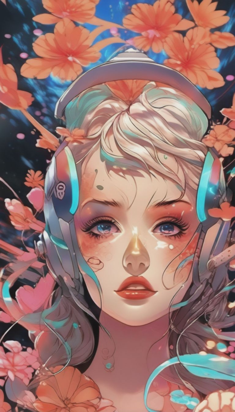 Immerse Yourself In A Mesmerizing World Of Anime Lofi Beats In Digital Art Paradise. Experience A Luminous Bioluminescent Future In 4K, Infused With Vibran...