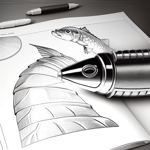Pike Black And White For Child Coloring Book