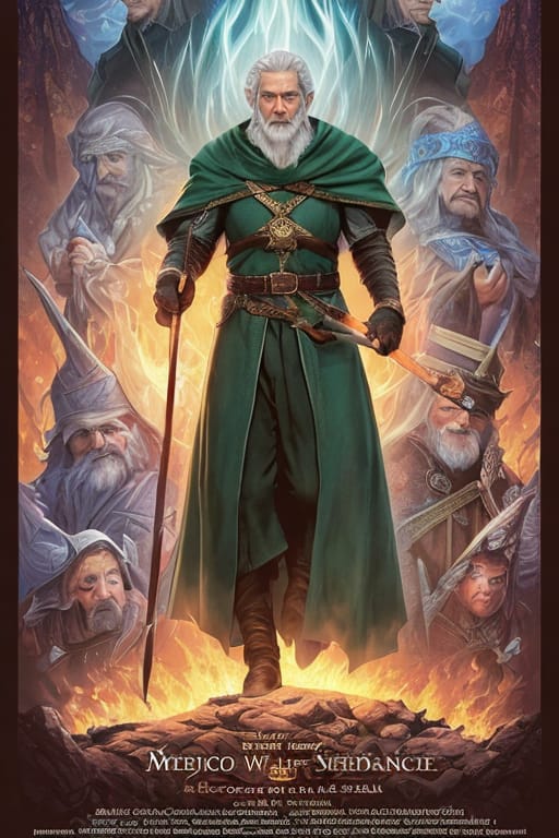 A Man In A Green Robe Holding A Staff, Male Wizard, Picture Of A Male Cleric, Skinny Male Mage, Portrait Of A Forest Mage, Female Earth Mage, Old Male Arch...
