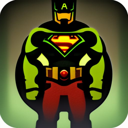 Multiple Different Super Heroes Merged Into One Hero, Character Portrait, For Aaa Game, Fighting Pose, Super Hero Posing, Full Shot, Full Body Shot, Cartoo...