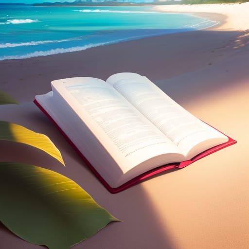Open Book On Beach
