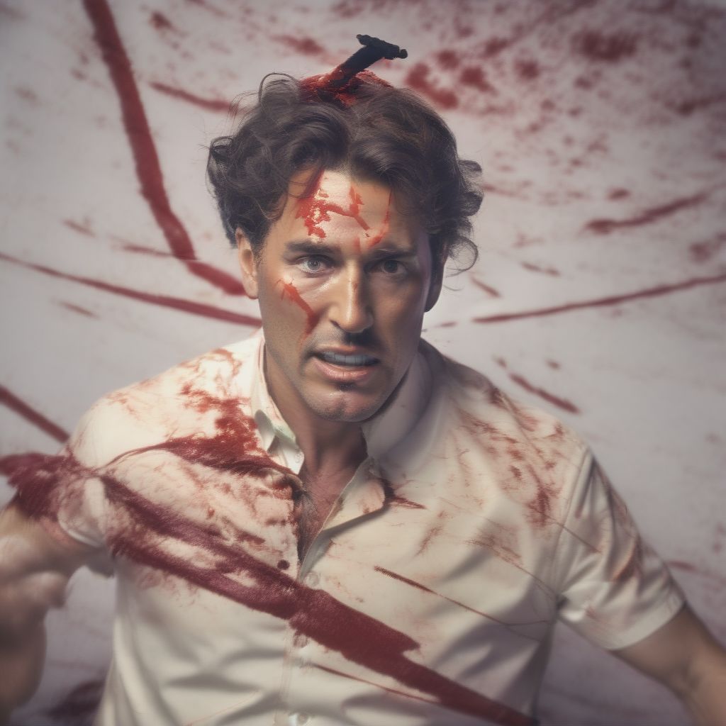 Justin Trudeau Getting Stabbed In The Head