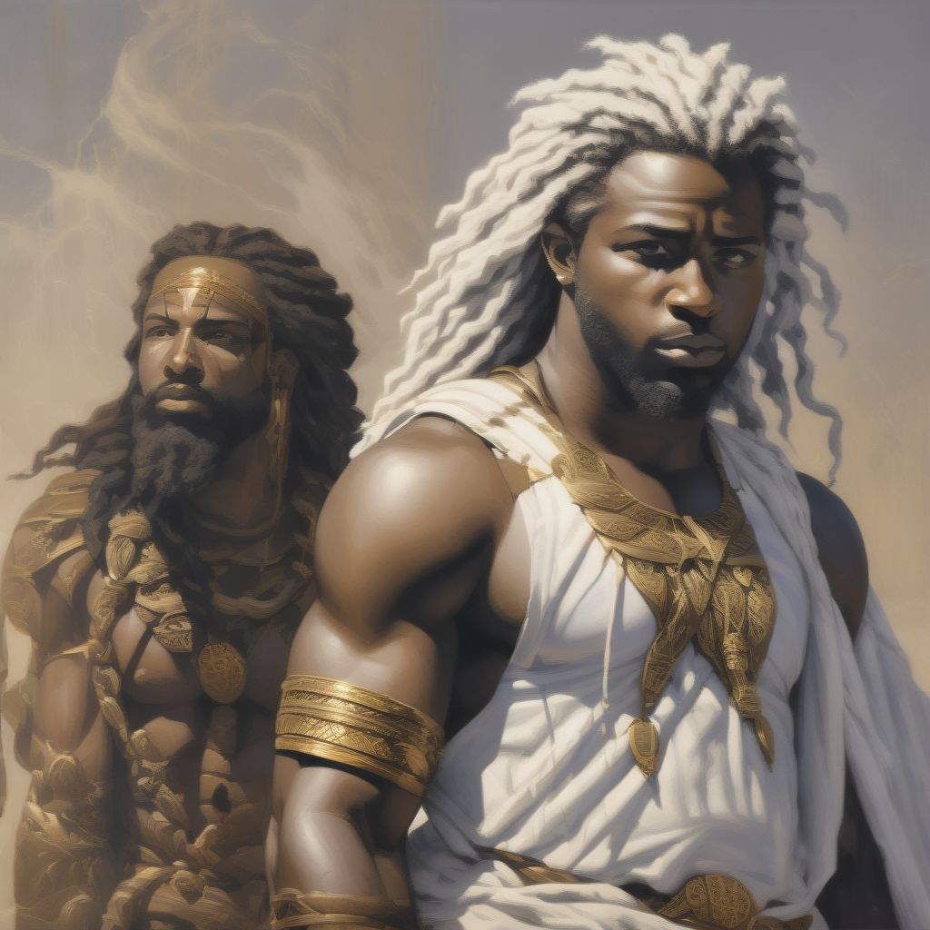 Black Man, Zeus, Muscular, Ancient African Warrior